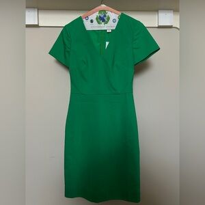 J. Crew Vibrant Green Midi Dress